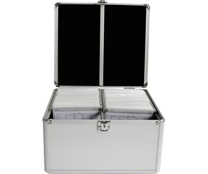 Mallette à CD MediaRange BOX76 300 CDs/DVDs/disques Blu-ray aluminium argent (l x H x P) 301 x 180 x 265 mm 1 pc(s)