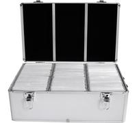 Mallette à CD MediaRange BOX77 500 CDs/DVDs/disques Blu-ray aluminium argent (l
