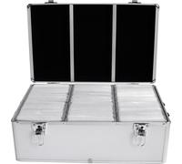 Mallette à CD MediaRange BOX77 500 CDs/DVDs/disques Blu-ray aluminium argent (l x H x P) 447 x 180