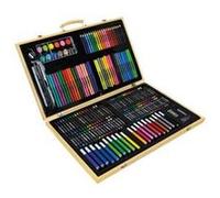Mallette à dessin en bois 180 pièces Multicolore G