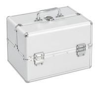 Mallette à Maquillage 22x30x21 cm Argenté Valise Cosmétique Beauté vidaXL
