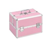 Mallette à maquillage 22x30x21 cm Rose Aluminium
