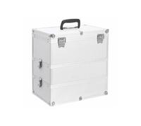 vidaXL Mallette à maquillage 37x24x40 cm Aluminium argenté