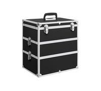 vidaXL Mallette à maquillage 37x24x40 cm Noir Aluminium