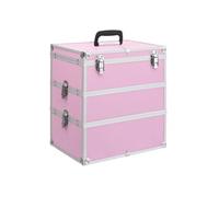 Mallette à maquillage 37x24x40 cm Rose Aluminium