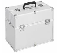 Mallette à Maquillage Boîte Trousse Cosmétique Rangement Noir Aluminium vidaXL