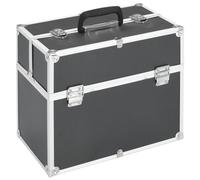 Mallette à Maquillage, Coiffure Boîte à Cosmétiques Vanité Malette Maquillag Rangement Beauty Case Professionnel 38x23x34 cm Noir Aluminium