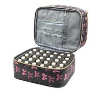 Mallette à Ongles - Boîte à outils et porte-maquillage avec nœud noir design,Pochette de Rangement pour Accessoires de Beauté - Pour maison, salon, voyage, soins de pédicure, coiffure, art, beauté, ma