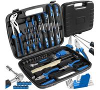 TecTake 402789 Mallette à outils pour la maison 57 pièces | Set complet | Coffret robuste et léger