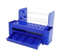 Mallette à outils à 26 trous - Boîte de rangement de bureau, organisateur de tiroir avec plusieurs compartiments, réparation de téléphone avec fentes pour tournevis, récipient pour pinces à épiler