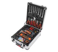 Mallette à outils avec fonction trolley, 187 outils remplis dans une mallette en aluminium robuste, grand kit d'outils pour bricoleurs, bricoleurs et maîtres artisanaux, chariot à outils professionnel