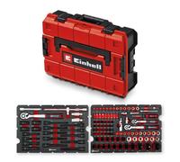 Mallette à outils - EINHELL - E-CASE - 121 pièces - Douilles à chocs 1/2"" 8-32 mm - Insert mousse EVA empilable