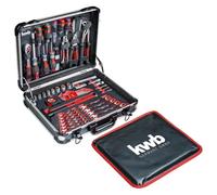 Mallette à outils en aluminium - kwb - 80 pièces - Verrouillable - Rembourrée avec mousse EVA