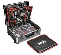 Mallette à outils équipée - KWB - 370680 - 175 pièces - À roulettes - Aluminium verrouillable