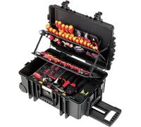 Mallette à outils équipée Wiha 42069 pour électricien, pour les artisans, pour apprentis, pour professionnels, VDE 113 pièces