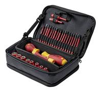 Mallette à outils équipée Wiha 43465 pour électricien, pour les artisans, pour apprentis, pour professionnels, VDE 32 pièces