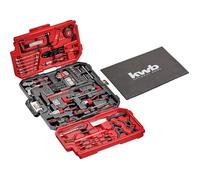 KWB Mallette à outils 370630 – 125 pièces, plastique robuste, poignée de transport et de suspension