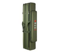 Mallette à outils pour canne à pêche, étui portable pour canne à pêche, robuste et fiable, adapté pour la pêche, le camping, la randonnée et les voyages, Sac droit vert - triple couche, 100*17*19cm