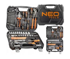 Mallette à outils professionnelle 56 pièces Neo Mallette à outils pour ménage 2 pièces - Mallette en plastique robuste - Outils à main - Grand assortiment de tournevis