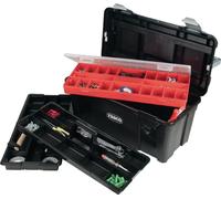 mallette à outils raaco largeur 580 x hauteur 285 x profondeur 290mm en polypropylène avec fermeture à ressort noir / argent - 715195