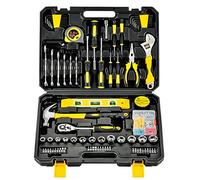 Mallette à outils remplie de 108 pièces, outils dans un coffret en plastique solide, kit d'outils généraux pour la réparation de la maison/de la voiture, kit d'outils pour bricoleurs, bricoleurs et