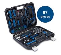 Mallette à outils SCHEPPACH - WZK120 - 97 pièces - Outils en acier chrome vanadium - Mallette en plastique