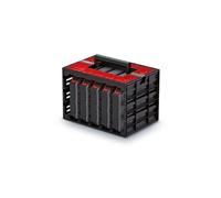 Mallette à outils Tagercase 30 KTC30256S-S411 Noir avec 5 organiseurs 42x30x29cm
