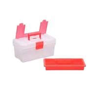 Mallette à Outils Transparente Colorée Allit - Rouge