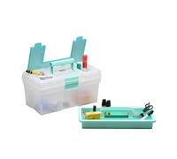 Mallette à Outils Transparente Colorée Allit - Vert