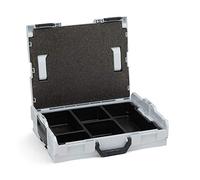 Mallette à outils vide L-BOXX 102 gris avec insert 5 compartiments | Boîte de rangement compartimentée professionnelle | Coffret de rangement modulable portable