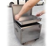 Mallette À Roulettes for Outils, Organiseur de Pièces Avec Compartiments, Structure en Acier Inoxydable, Roulettes Maniables, for Une Gestion Efficace des Outils(50x35x35cm/19.7x13.8x13.8in)