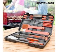 Generique Mallette à ustensiles de cuisine 18 pièces – Acier inoxydable – Mallette en PE Noir