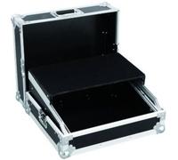 Mallette CD Roadinger Roadinger Mixer-Case LS-19 poignée télescopique, avec roulettes, avec poignée de transport noir, argent aluminium, bois