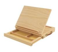 Vinsetto Chevalet de table pliable en bois avec tiroir pour toiles 24,5 cm – bois naturel