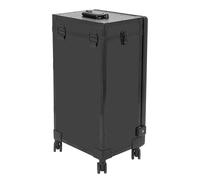 Mallette cosmétique multifonctionnelle 4 en 1 - Valise à roulettes - 38,6 x 32 x 69,7 cm - Trois types d'interfaces d'alimentation - Pour les maquilleurs professionnels, les coiffeurs, les