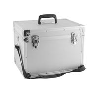 Mallette d'accessoires en aluminium avec bandoulière et double plateau réglable