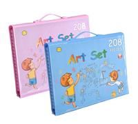 Mallette D'art Portable De Luxe - 208 Pièces, Stylos, Crayons De Peinture, Ensemble De Coloriage Professionnel | Fournitures D'artiste Polyvalentes, Studio De Voyage, Collège, Cadeau D'anniversaire, E