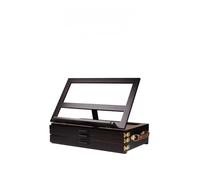 Mallette d'art portable en bois Chevalet de bureau for peinture à l'huile, boîte pliable, support d'affichage en bois, fournitures tableau(Color 2)