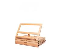Mallette d'art portable en bois Chevalet de bureau for peinture à l'huile, boîte pliable, support d'affichage en bois, fournitures tableau(Color 1)