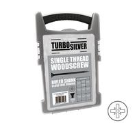 Mallette de 1000 vis à bois à tête fraisée en acier PZ Turbo Silver