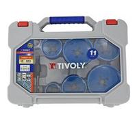 Mallette de 11 pièces - 8 scies cloches bi-métal cobalt 8% Ø 25 à 86mm + 2 pilotes + 1 clé Allen - TIVOLY - XT505270003