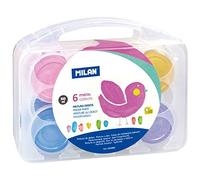 Mallette de 6 pots de peinture à doigts en couleurs métallisées 100 ml