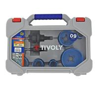 Mallette de 9 pièces 6 scies cloches bi-métal cobalt 8% Ø 22 à 68mm + 2 pilotes + 1 clé Allen - XT505270001