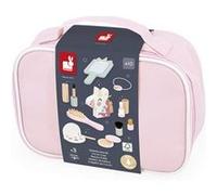 Janod – Mallette beauté Licorne – 10 accessoires en bois – Dès 3 ans – Rose