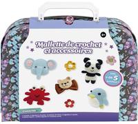 Mallette de crochet et accessoires-création de 5 animaux en crochet