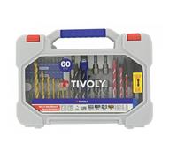 Mallette de forets - TIVOLY - MIXTE 60 Pièces - Forets 2EN1 - HSS - Idéale pour béton et carrelage