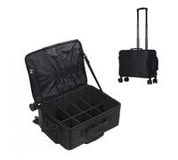 Mallette De Maquillage À roulettes Valise De Rangement Transport Pratique avec Poignées, Boîte Trousse Maquillage Professionnelle Imperméable Oxford Cadeau De Maquillage