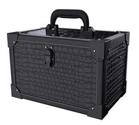 Mallette de Maquillage Coffret Maquillage Beauty Case à Maquillage Vanité Boite Valise Maquillage avec vec Miroir (Noir Crocodile)