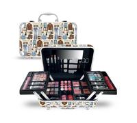 Mallette de maquillage - NO NAME - XXXL - 4 palettes d'ombres - 4 blush - 6 rouges à lèvres