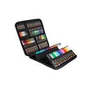 POSCA - Mitsubishi Pencil - Mallette 60 marqueurs Pointes Extra-Fines PC1MC / Fines PC3M / Moyennes PC5M / Biseautées PC8K - Marqueurs Peinture à Base d'Eau - Tout Support